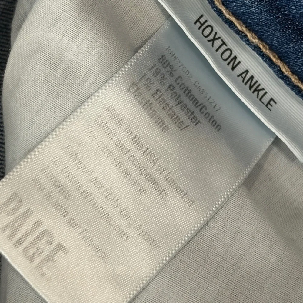 PAIGE Hoxton Ankle High Rise Skinny Jeans Medium Blue Stretch Denim Size 25